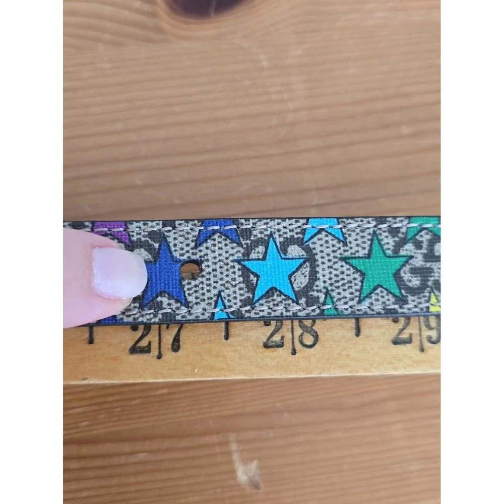 Gucci Kids' GG Supreme Star Print Belt Size L 6-8 Years 24